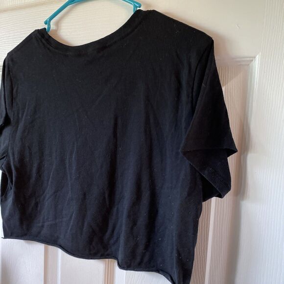 Abercrombie & Fitch Crop Top Women’s Size Small Short Sleeve Checked Graphic - Picture 7 of 10